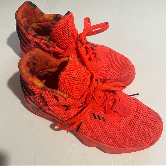 Adidas Dame Fire of Greatness Basketball Shoes, Solar Red, Mens